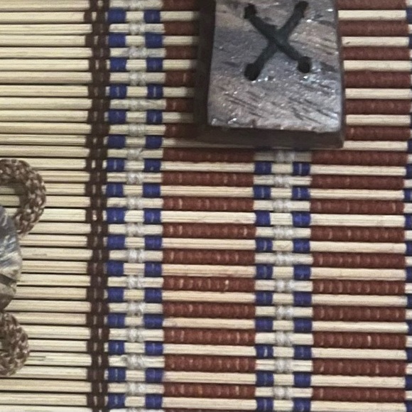 Vintage Collapsible Bamboo Handbag Slatted Double Wooden Handle Rectangle Purse - Picture 14 of 16